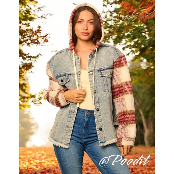 New In Jackets & Blazers - Long sleeve Sherpa detail Jean jacket S M L